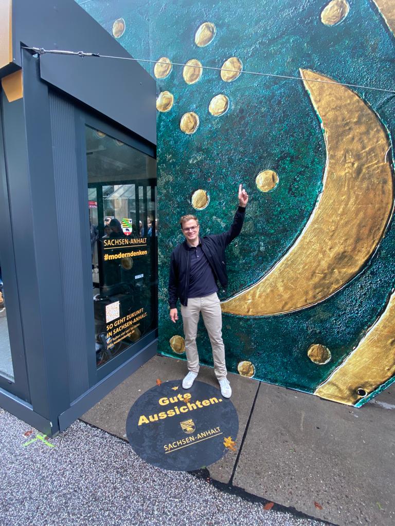 Staatssekretär Sven Haller am Stand Sachsen-Anhalt.