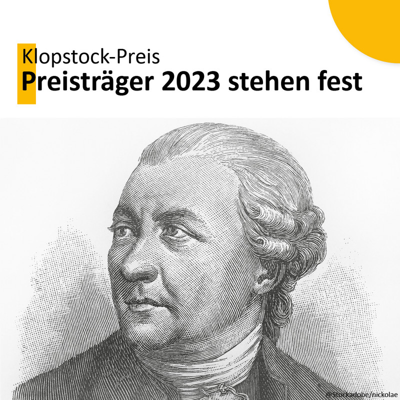 Das Bild zeigt das Portrait von Klopstock.