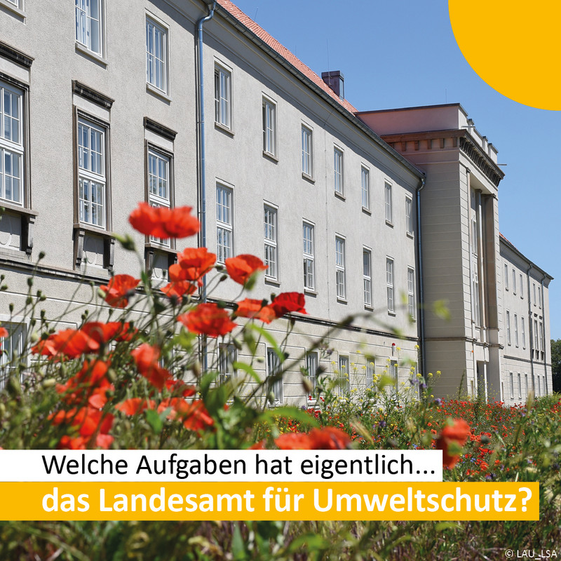 Das Bild zeigt das Hauptgebäude des Landesamtes für Umweltschutz.