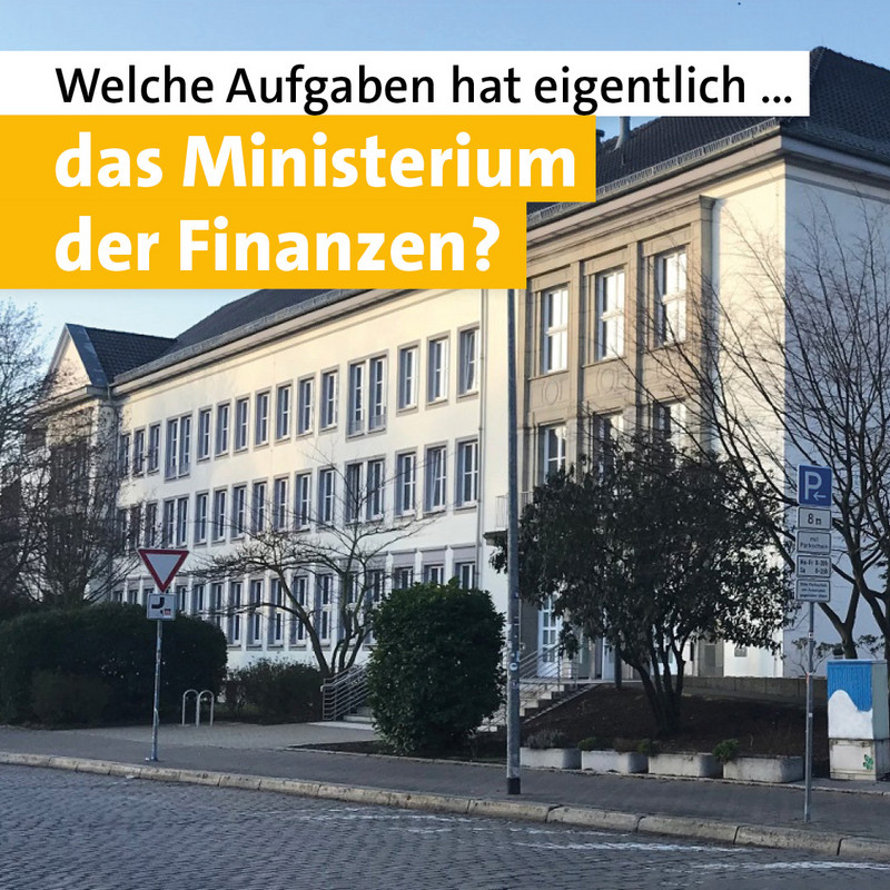 Das Bild zeigt das Gebäude des Finanzministeriums.